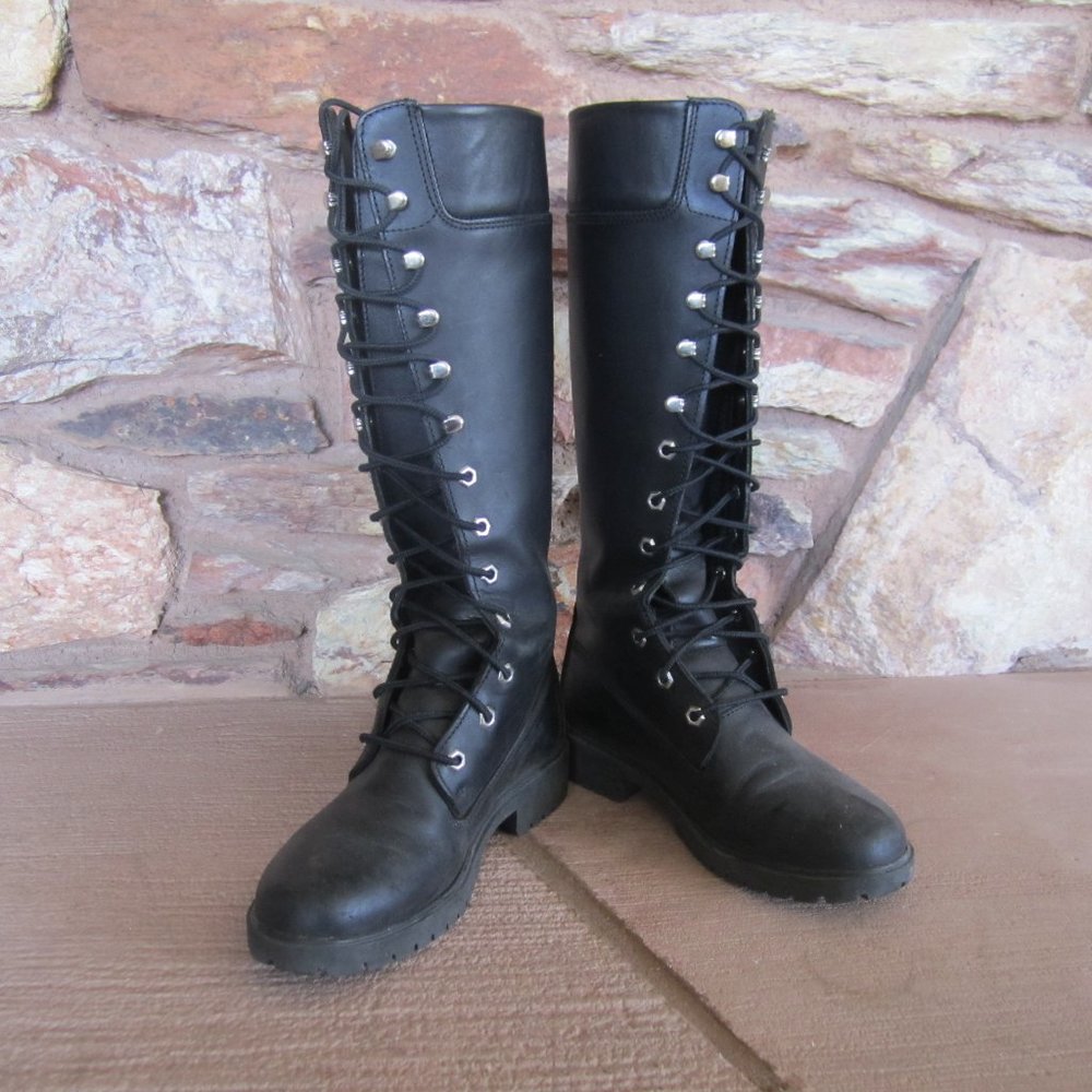 Black TImberland 13-eye Combat Boots Size 6.5 US